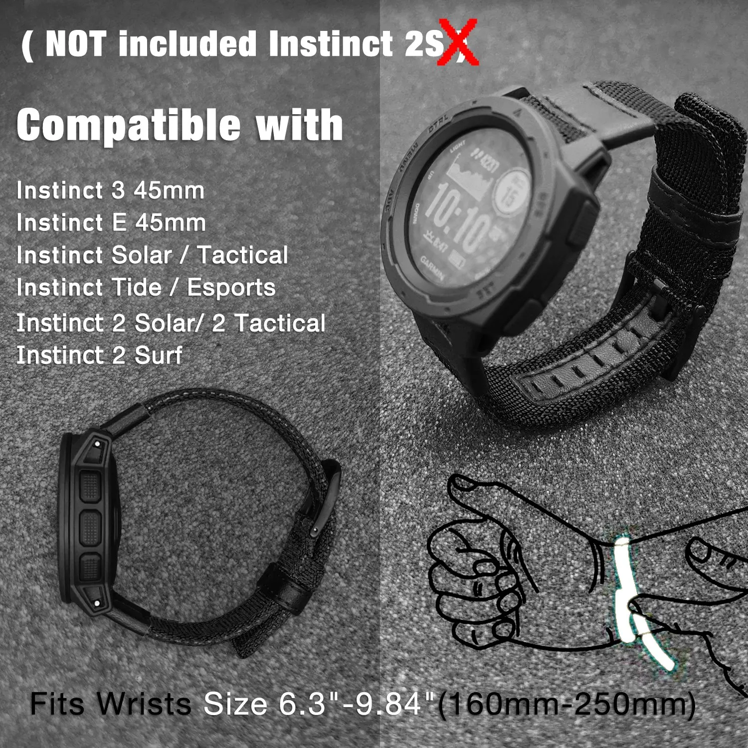 YOOSIDE 26mm/22mm Fenix 6 Armband Quick Fit Woven Nylon Uhr Band Strap für Garmin Fenix 6X/5X Plus/Fenix 3