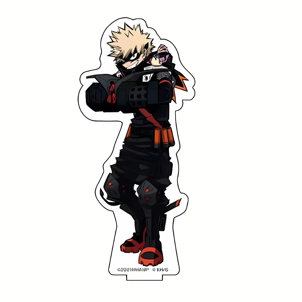 Acrylic Sand Anime My hero Academia Midoriya Izuku Bakugou Prison Model Plate Gift