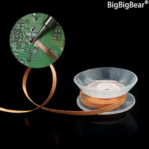 Dissouder tresse soudage soudure dissolvant mèche fil plomb cordon Flux BGA outil de réparation largeur 1.5mm 2mm 2.5mm 3mm 3.5mm 4mm 1.5 mètre