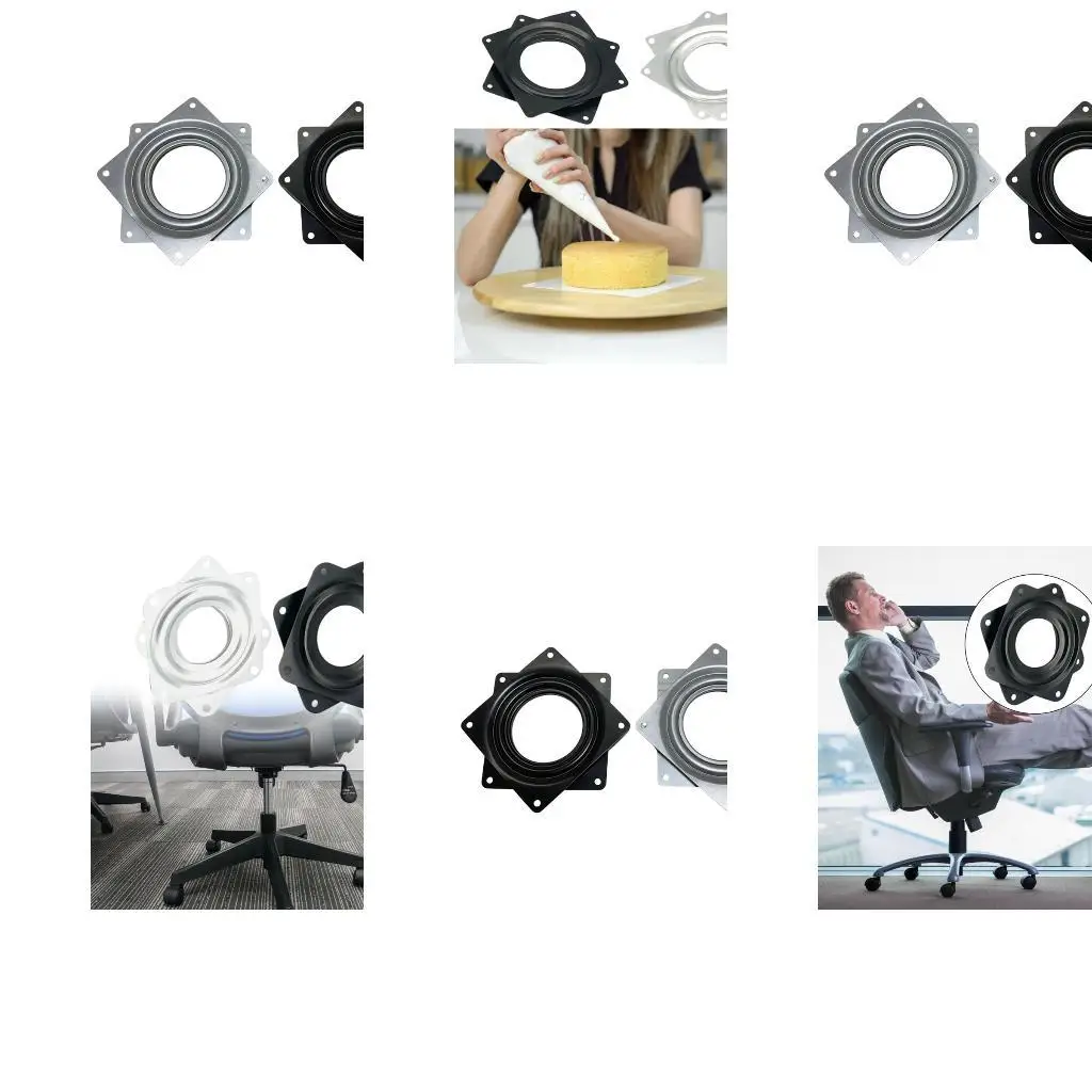 652F Square Turntable Stool Swivels Plate Heavy Duty Swivels Turntable Plate