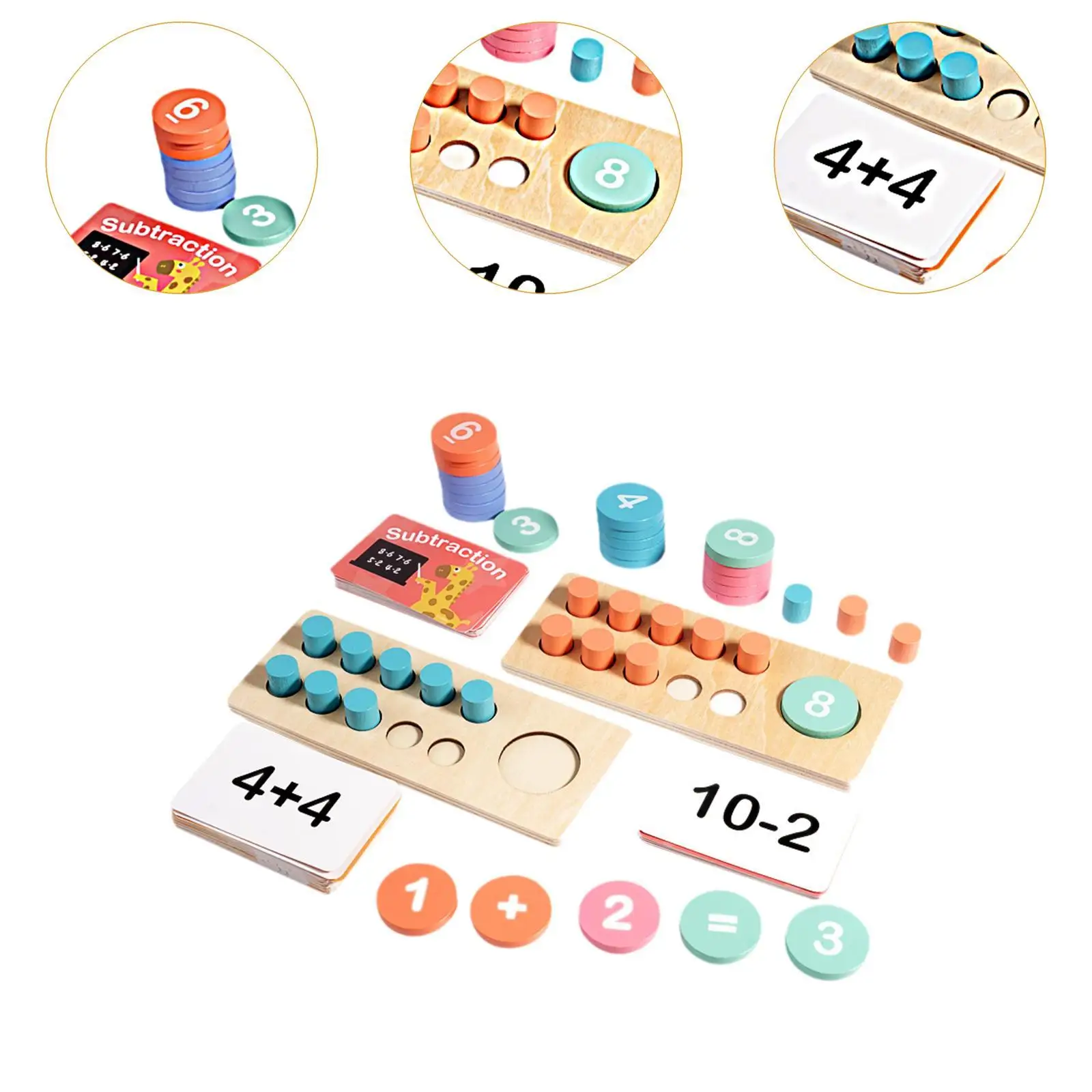 Jouets d'apprentissage des maths Montessori pour garçon et fille, comptage, coordination œil-main, éducation précoce, teaser le cerveau