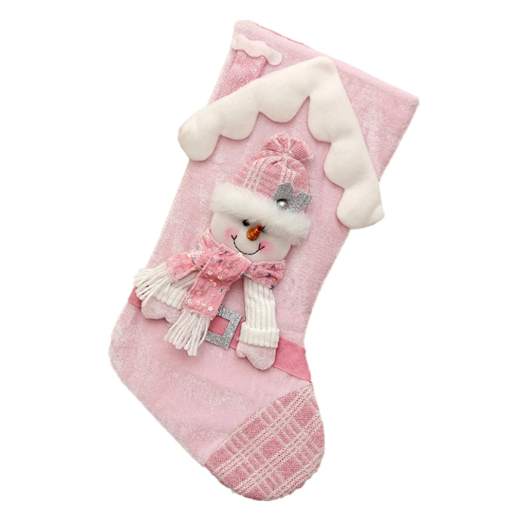 Christmas Ornaments Large Christmas Stocking Exquisite Craftsmanship Festive Atmosphere 7.87 Inches Wide At The Sock Mouth