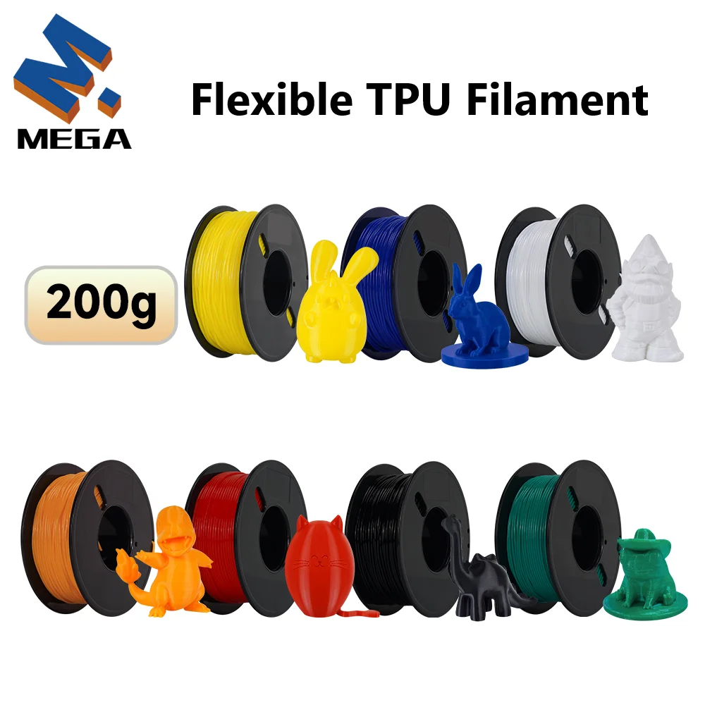 

200 г ТПУ-нить 1,75 мм Гибкая нить для 3D-принтера без пузырьков Нетоксичная Экологичная 95A Пластиковый материал ТПУ-нить