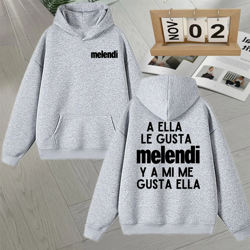 Fashion Rapper Melendi Tour 2025 Double Sided Print Long sleeve Hoodie Men Women Fleece Autumn Winter zevity Unisex Sweatshirts