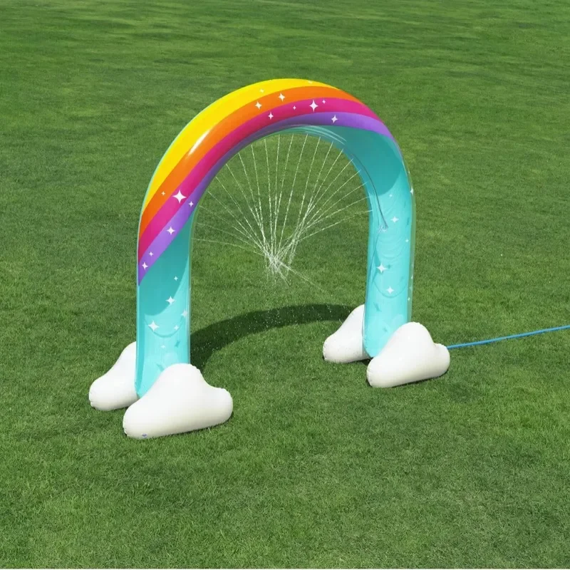 Giant Inflatable Rainbow Arch Water Spray Toy for Kids Outdoor Summer Lawn Garden Party Play Equipment Fun Sprinkler Game