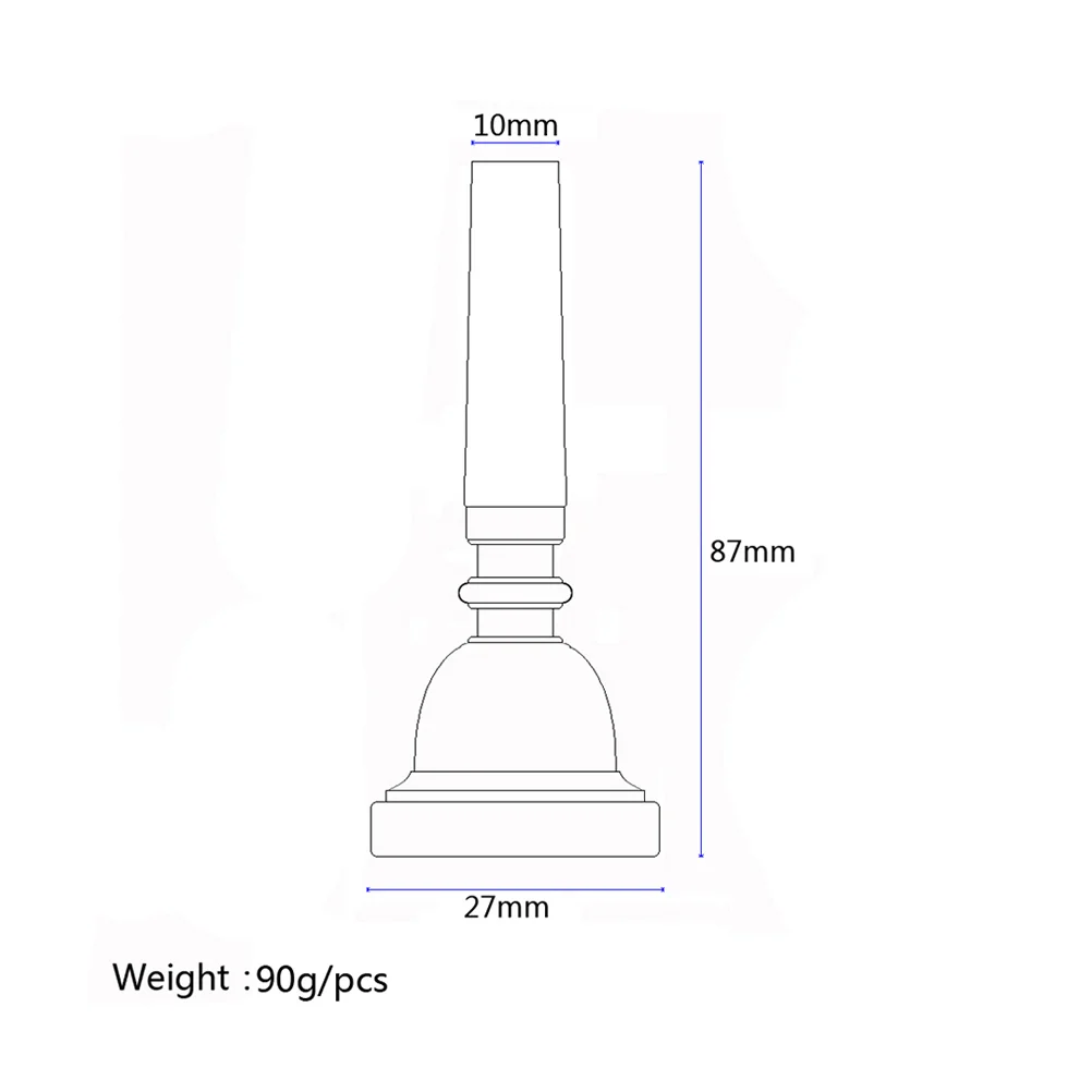 Professional Trumpet Mouthpiece 7C Gold Plated Metal Shape Mouthpiece C519 (Golden) 7C Mouthpiece Gold Plated Mouthpiece