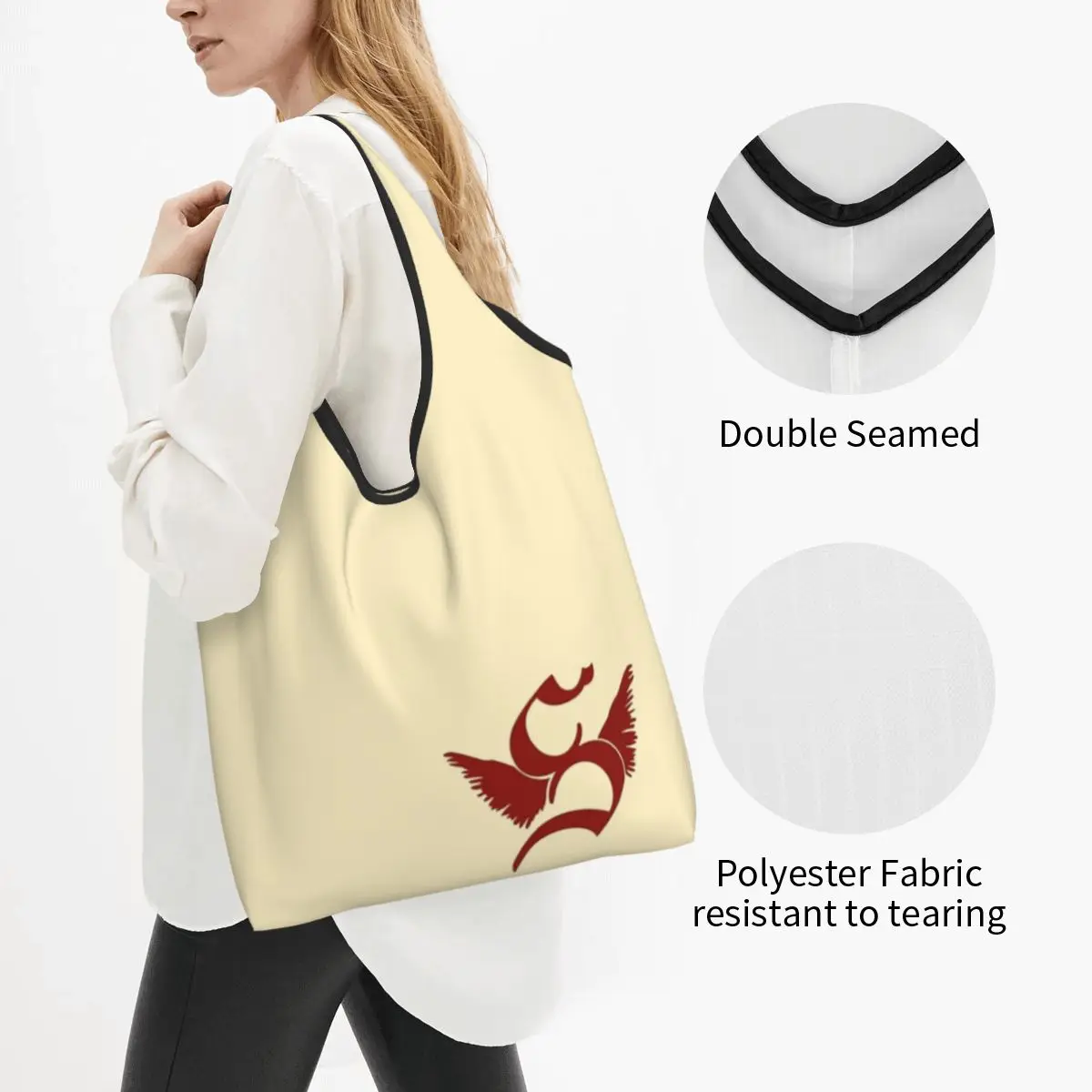 Saltburn Wings Logo Grocery Bags Durable Large Reusable Recycle Foldable Heavy Duty Movie Shopping Eco Bag Washable Lightweight