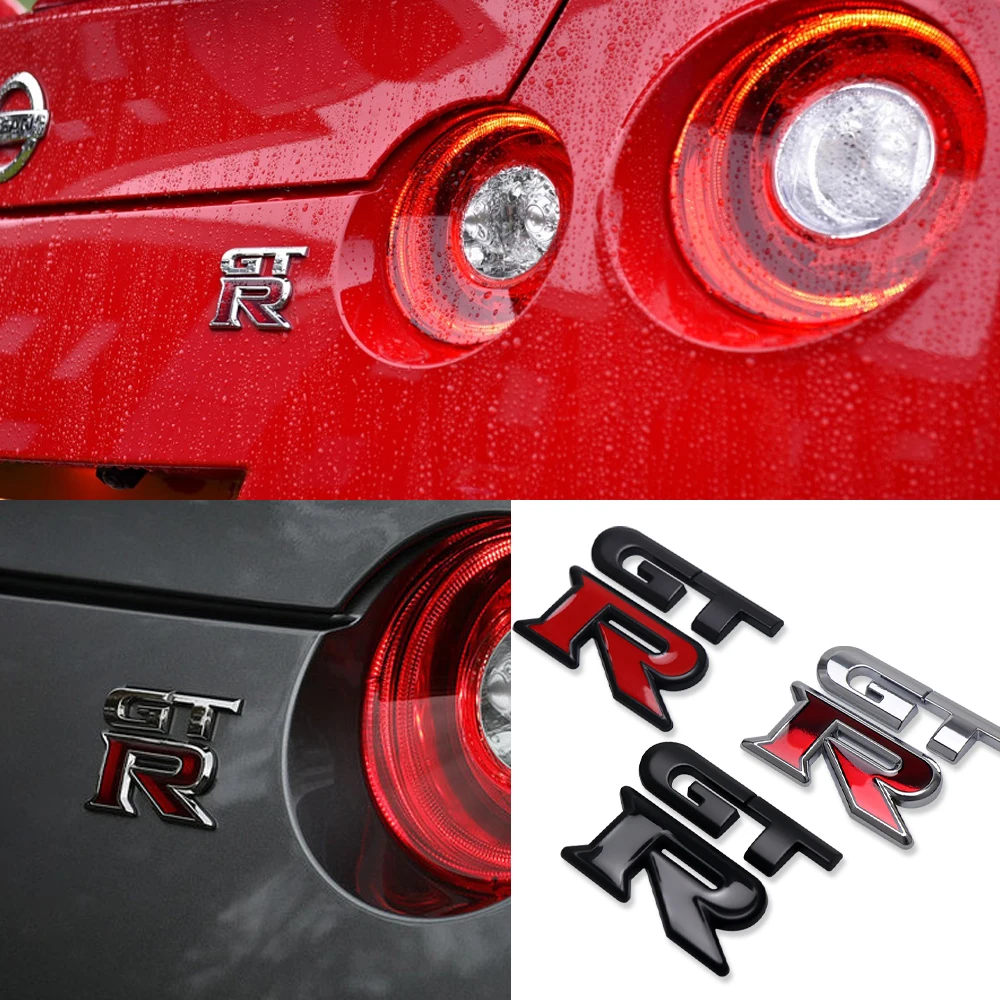 GTR Logo Metal Sticker Car Body Emblem Badge Auto Accessories For Nissan TIIDA Pulsar X-trail Qashqai Note Juke Sentra Nismo GTR