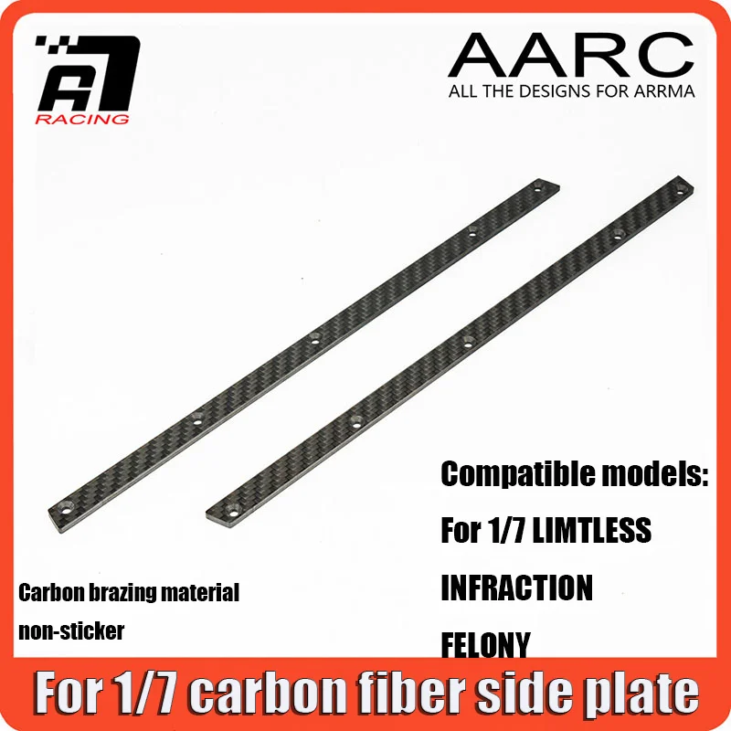

2pcs Carbon Fiber Side Guards for 1/7 ARRMA LIMTLESS INFRACTION FELONY RC Truck RC Car AR7722312