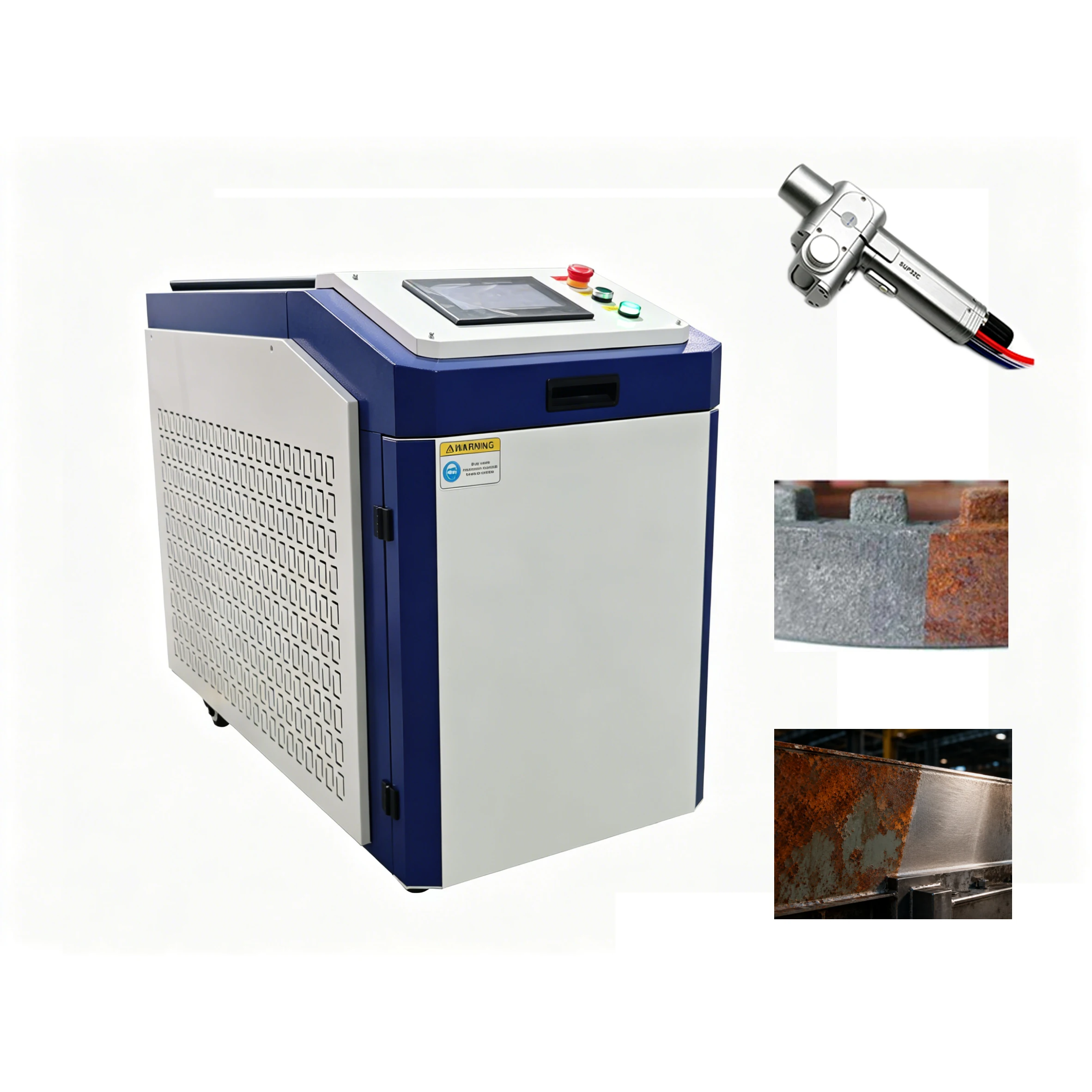 3000W 3KW Continuous La ser Ru st Re moval Cleaning Machine with S&A Chiller for Heavy Rust Paint Oil Stains Cleaner