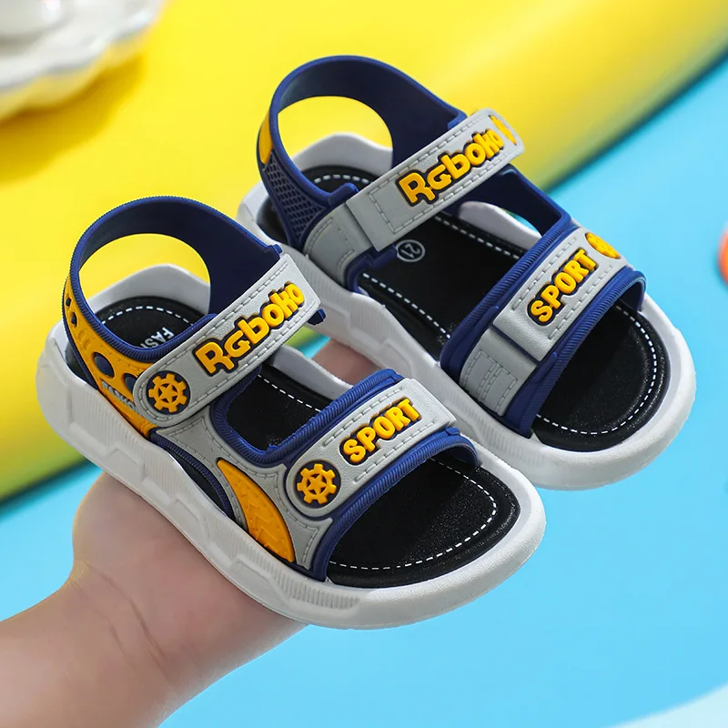 Children Summer Boys Sandals Baby Kids Flat Boys Girls Beach Shoes Sports Soft Non-slip Casual Toddler Shoes Outdoor Sandals