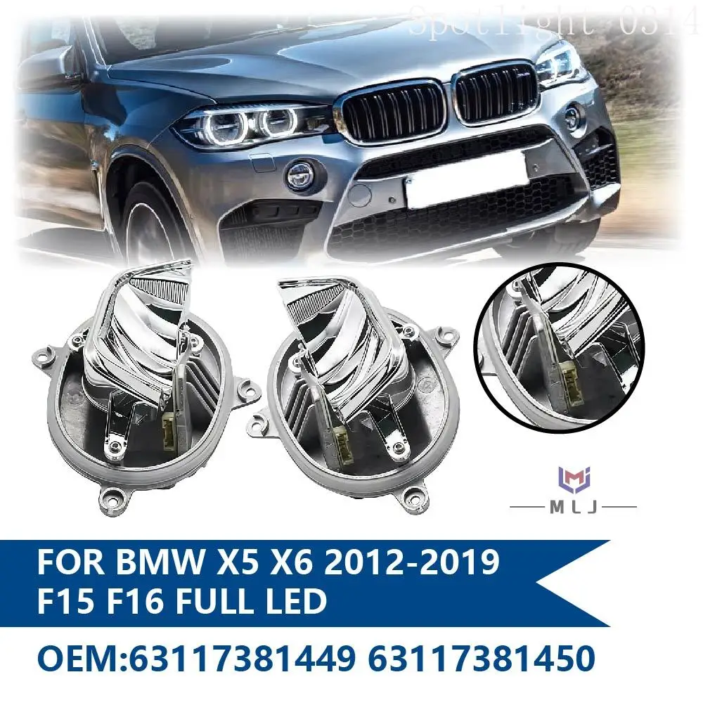 

For BMW X5 X6 F15 F16 Full LED 2012-2019 Headlight 63117381449 63117381450 DRL Module Unit DRL Angel Eye Module Car Accessories