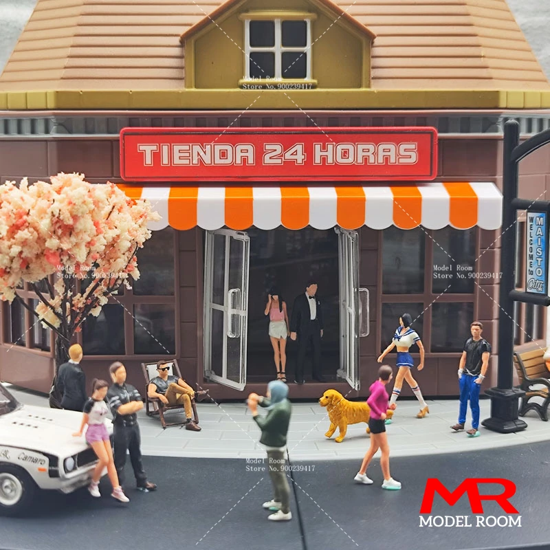 ANT 1/64 Scale Miniatures Car Street Scene Figures Mini Building Pedestrian Tourist People Model Handmade Figurine Character