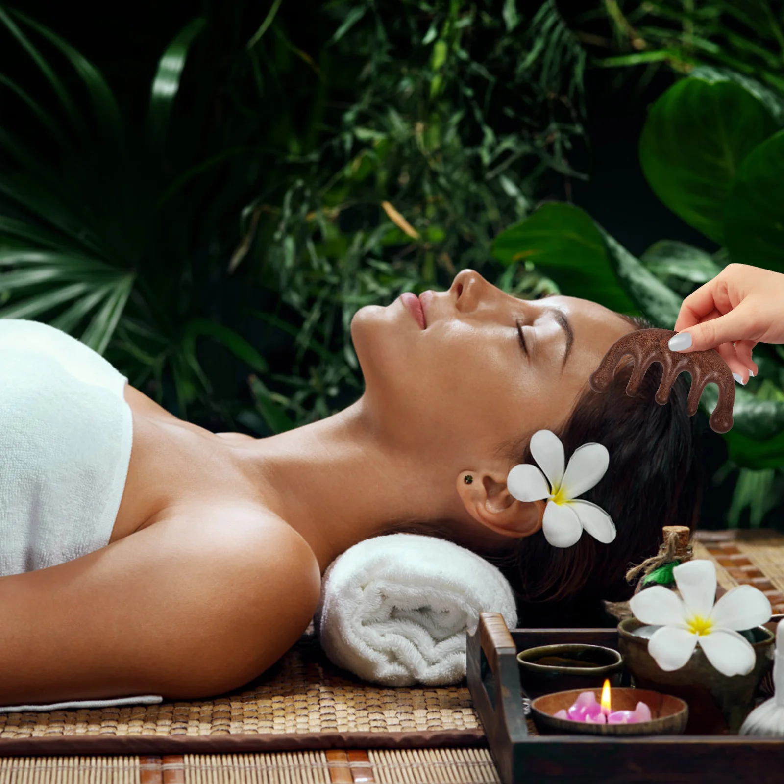 

Wooden Scalp Massage Comb for Wide Tooth Acupoint Massager Portable Natural Wood Comb for Deep Scalp Care and