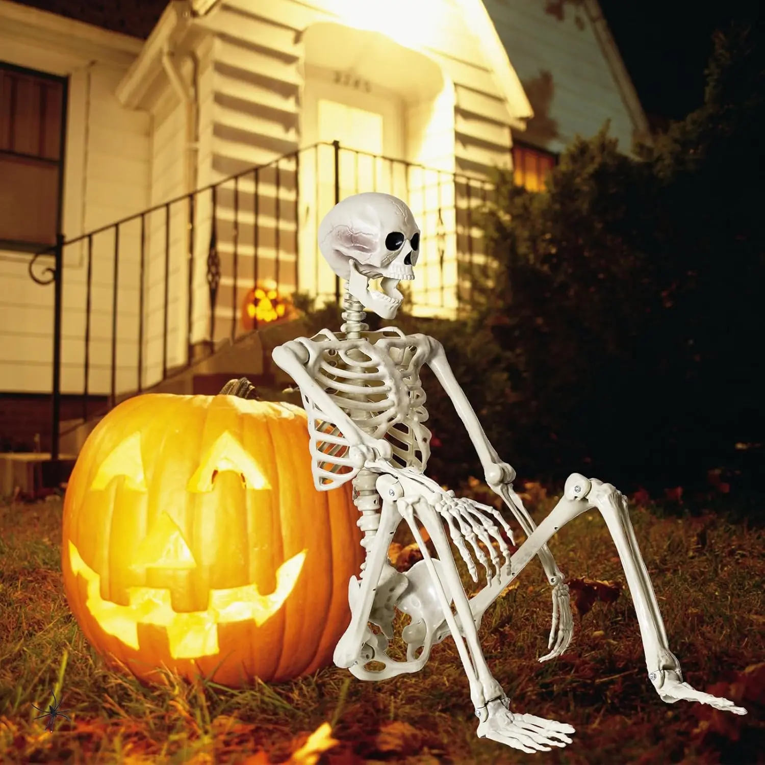 Realistic Human Bones with Flexible Joints, Skeleton for Halloween Full Size