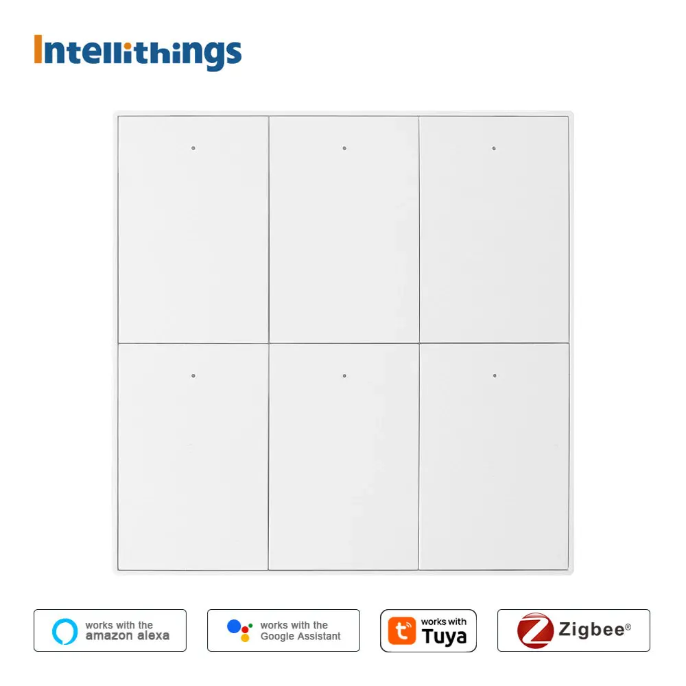 Zemismart Tuya Zigbee 6 Băng Đảng Đẩy Đèn Công Tắc 4X4 Với Trung Lập Interruptor Alexa Google Home Cuộc Sống Thông Minh homekit Điều Khiển