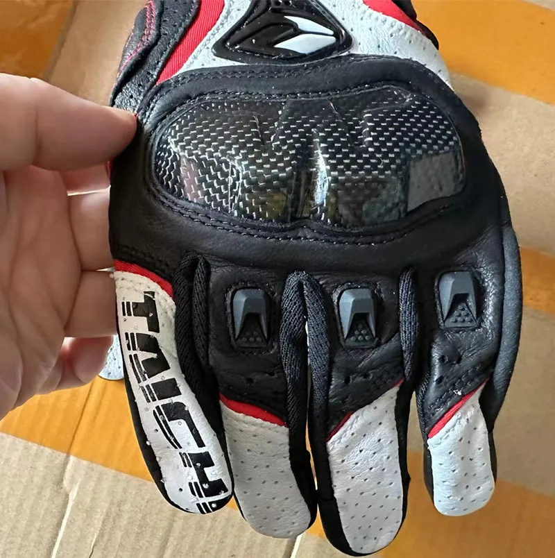 Frühling Herbst Atmungsaktive Leder Motorrad Handschuhe 391 390 Männer Outdoor Motocross Motorrad Reiten Handschuh Guantes Moto – Detail 11