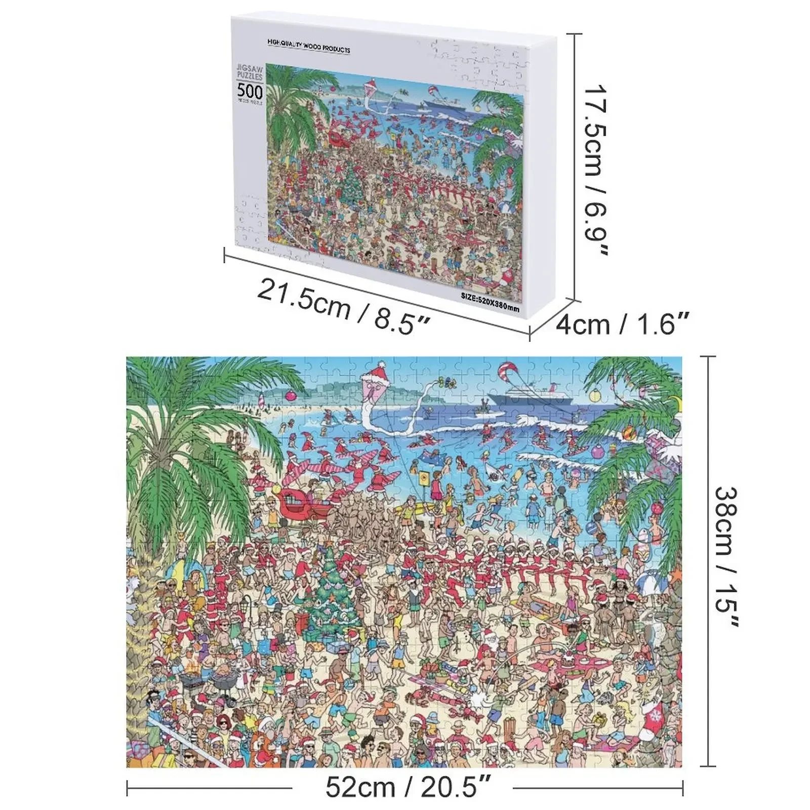 Aussie Xmas Jigsaw Puzzle Wooden Name Christmas Toys Game Children Puzzle