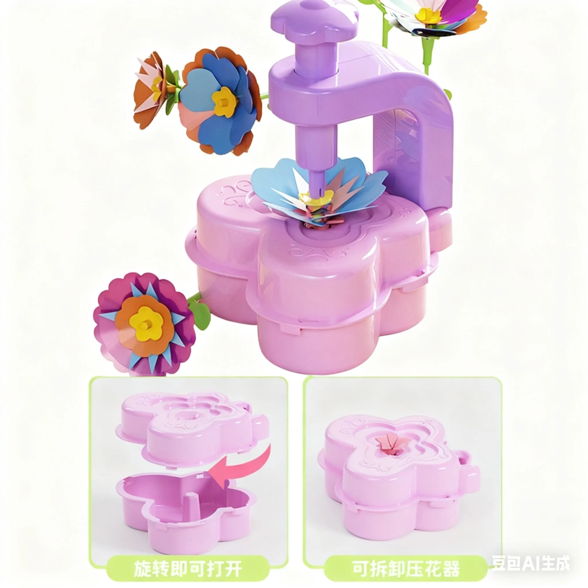 diy布製フラワーパンチャーセット-子供用模擬フラワーおもちゃ-親子で手作りで実践的なスキルを育む