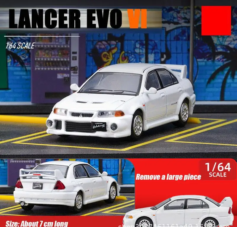 1/64 ratio Mitsubishi EVO6 alloy die-casting car model alloy static racing car model