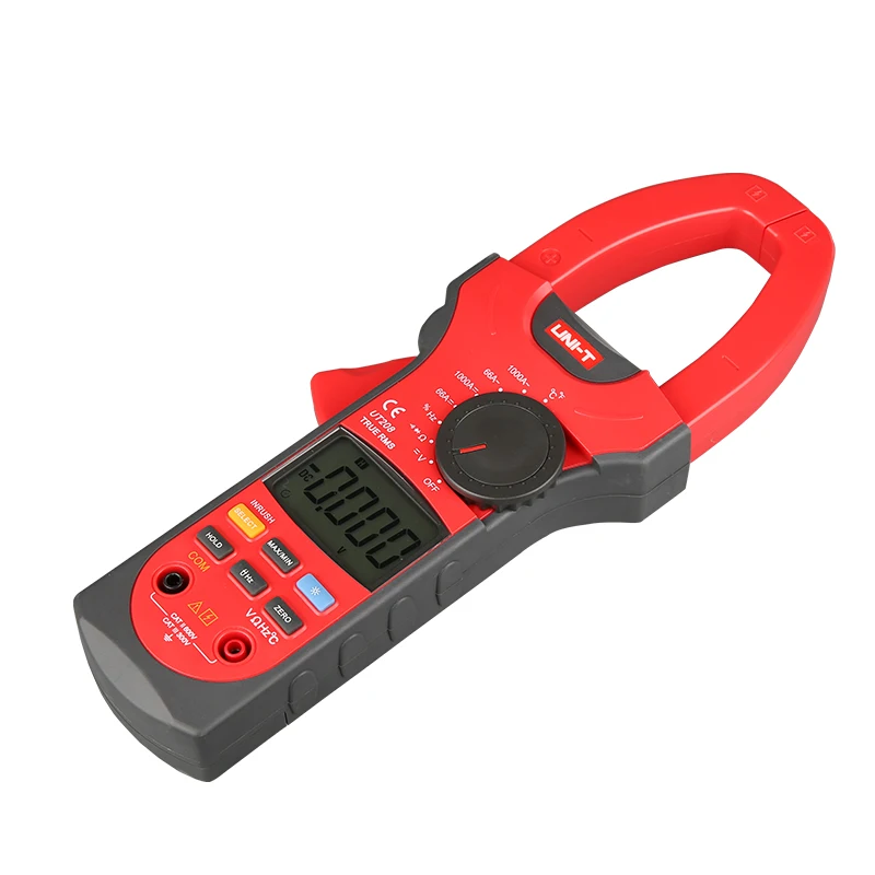 UNI-T UT208 AC DC Digital Clamp Meter True RMS Auto Range Ammeter Resistance Frequency Temperature Test