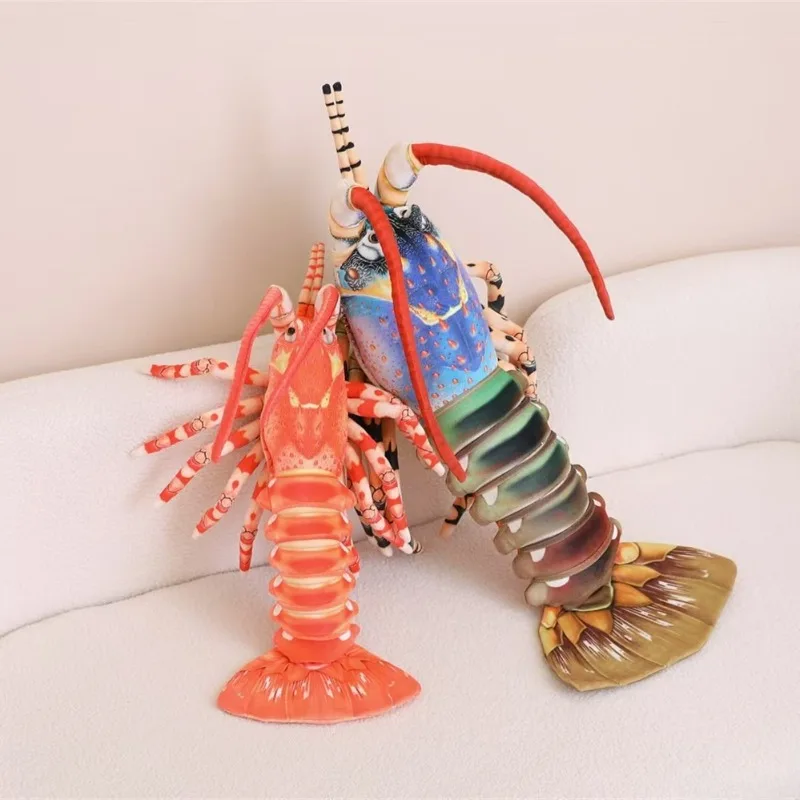 Simulated Animal Lobster Restaurant Food Model Crayfish Wild Nature Sea Ocean Plush Toy Doll Girl Boy Aquarium Marine Park Gift