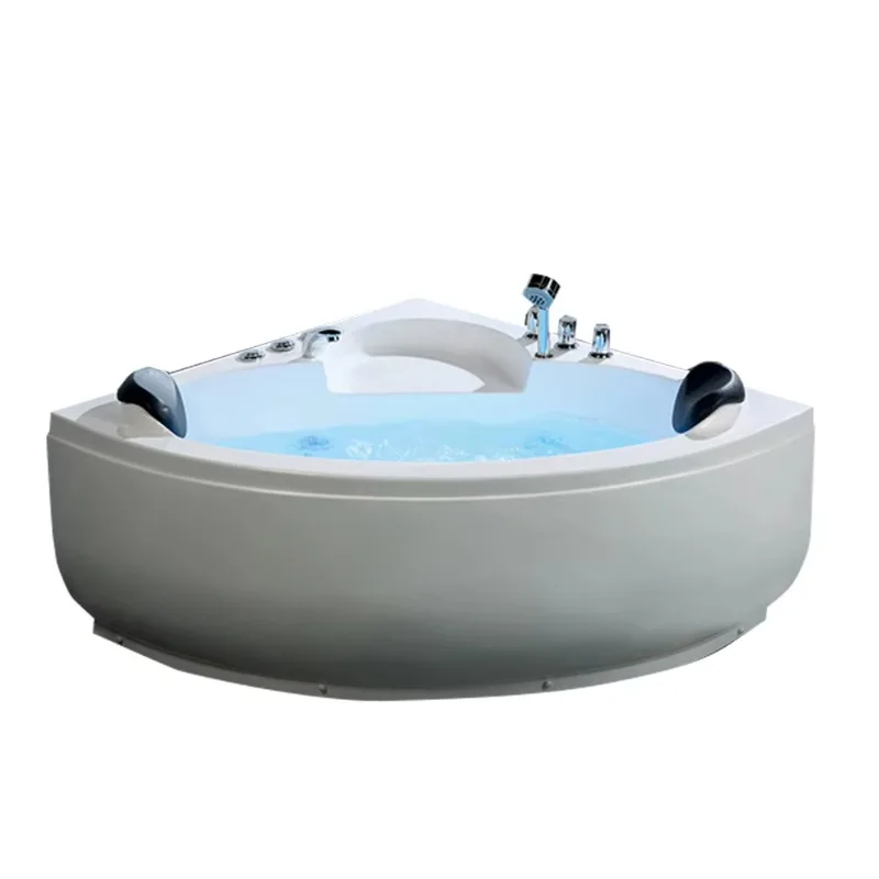 Best Selling Modern Design Project Bath Tub White Acrylic Sheet Fancy Bathtubs with Massage Included Drainer Faucet for Villa