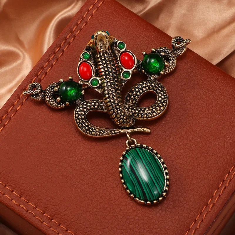 Fashion Vintage Snake Brooch Women\'s Clothing Accessories India National Style Animal Snake High-grade Corsage Винтажные Броши