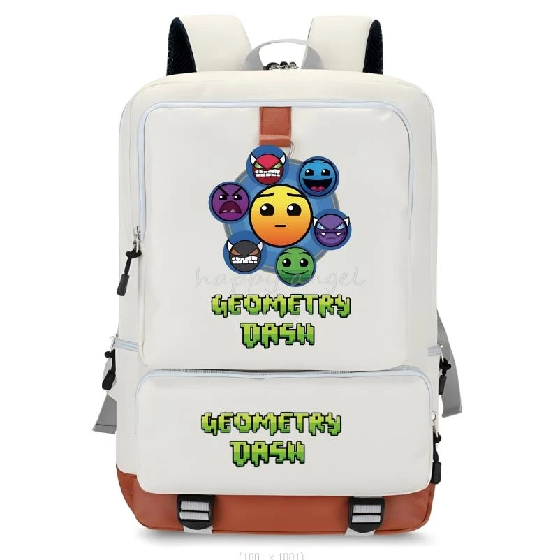 

Backpack Geometry Dash Print Girls Boys Student Teenager Children Rucksack Women Cute Casual School Bags Kids Birthday Gift Toy