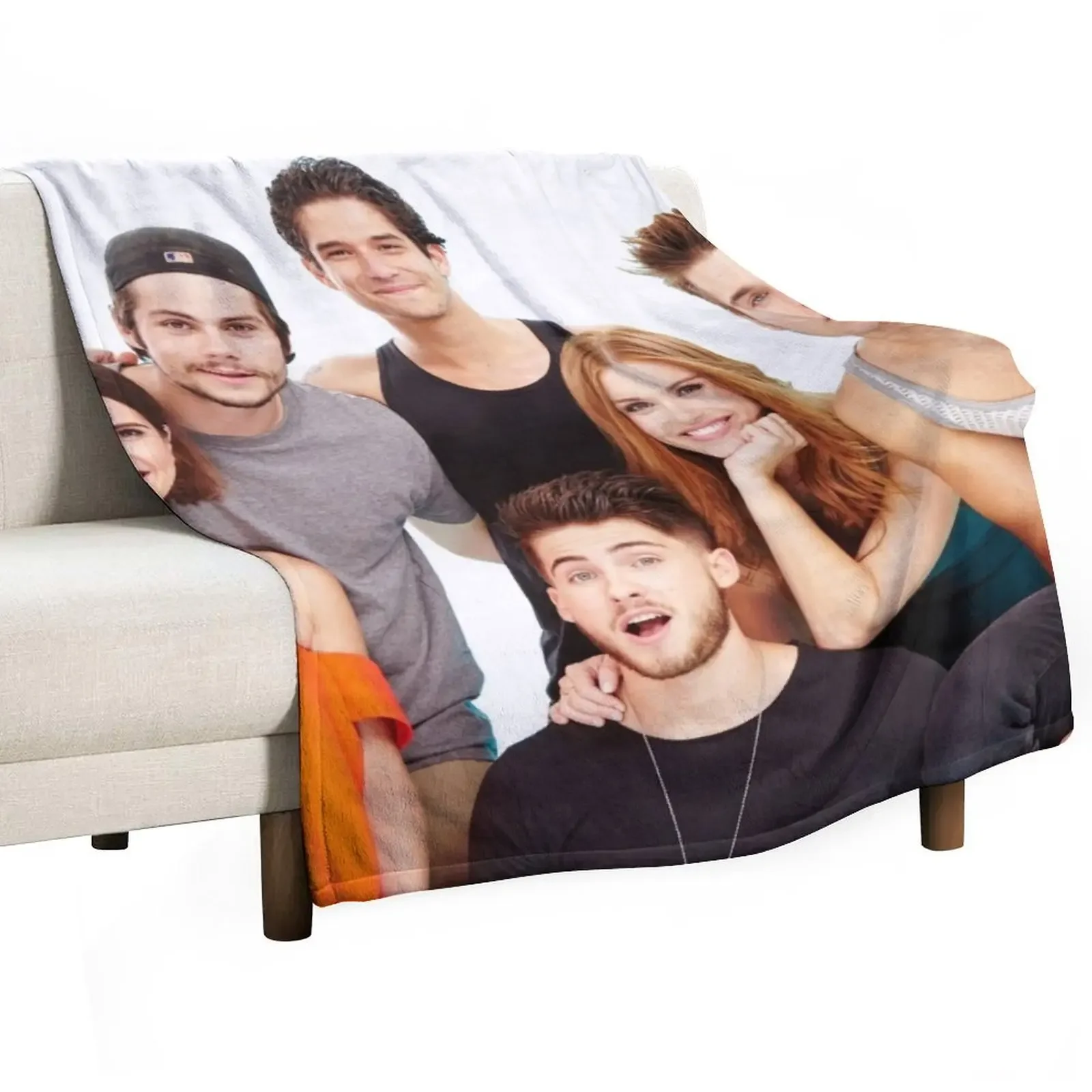 

teen wolf cast Throw Blanket Soft Plush Plaid Sofas Blankets