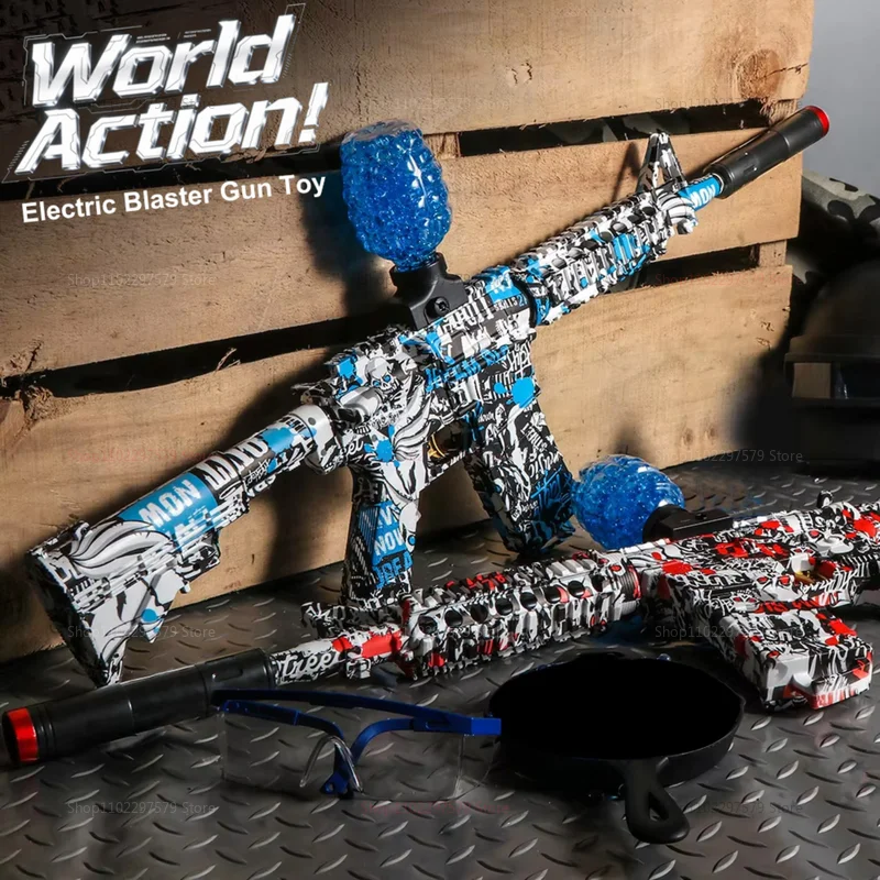 Nuevo juego de pistola Blaster eléctrica M416, juguete de tiro de alta precisión, juguetes perfectos para exteriores, regalos para cumpleaños de niños (boletos excluidos)