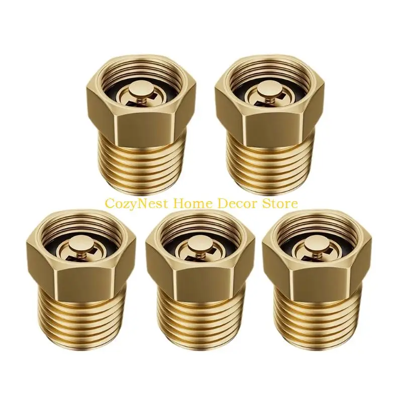 92MF Toilet Non Return Check Valves in Brass with Threaded Body for Bathroom Drain Replacement and Backflow Control Use