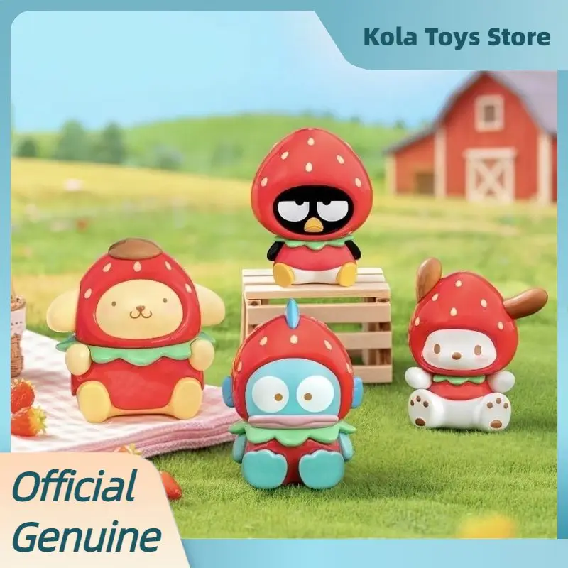 

Toptoy Authentic Sanrio Strawberry Sugar Mini Blind Box Cute Bag Pendant Anime Figurine Keychain Desktop Decor For Collectors