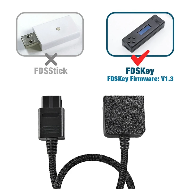 For Fdskey Disk System Drive Emulator+Cable Adapter+4GB Card With OLED Display For Sharp Twin Famicom Emulator