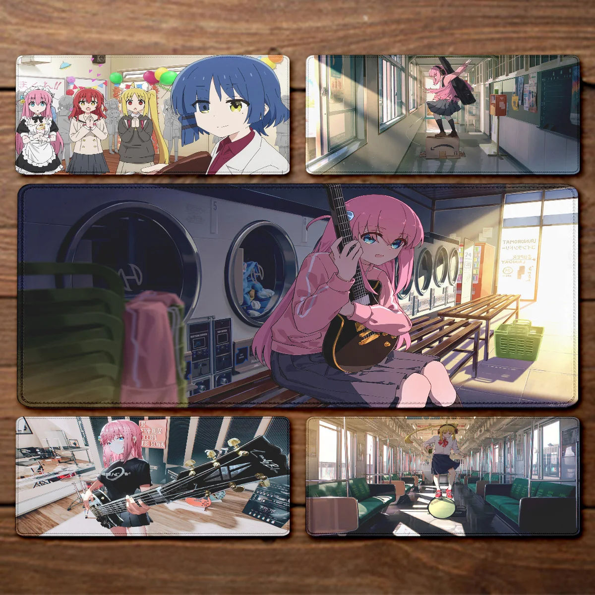 

Bocchi The Rock Gotoh Hitori Large Mousepad XXL Rubber Computer Mouse Mat Anime Locking Edge teclado Mouse Pad Non-Slip Desk Mat