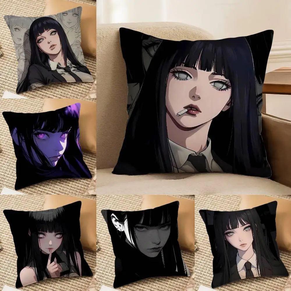 Cool H-Hyuga H-Hinata Pillow Case Anti-dustmite Invisible zipper Sofa Bed