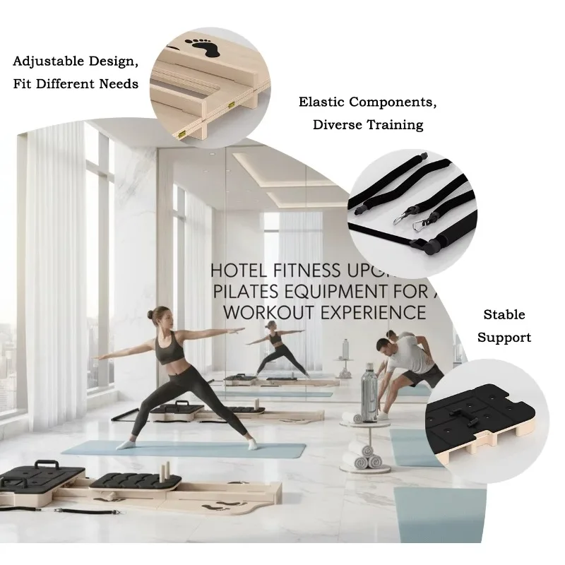 Multifunctional environmentally friendly wooden folding Pilates shapewear bed