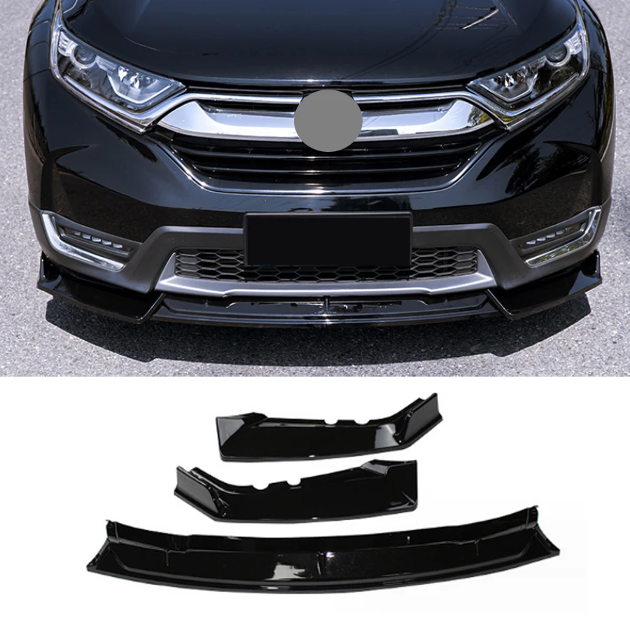 

Front Bumper Spoiler Lip Lower Body Kit Diffuser Splitter Tuning Guard For Honda CRV 2017 2018 2019 2020 ABS Glossy Black