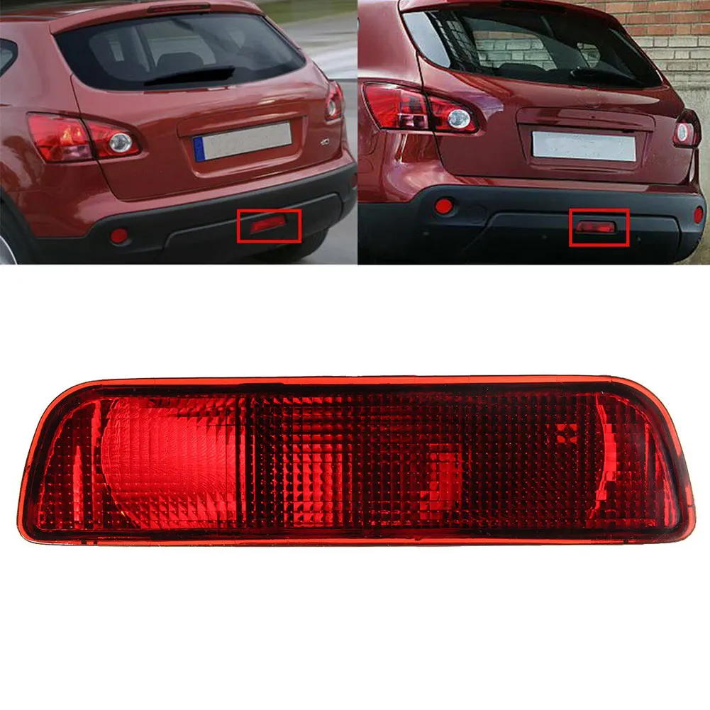 

Car Rear Bumper Fog Lamp Brake Reflector Lights For Nissan Qashqai 2007-2013 Red Lens Assembly High Quality