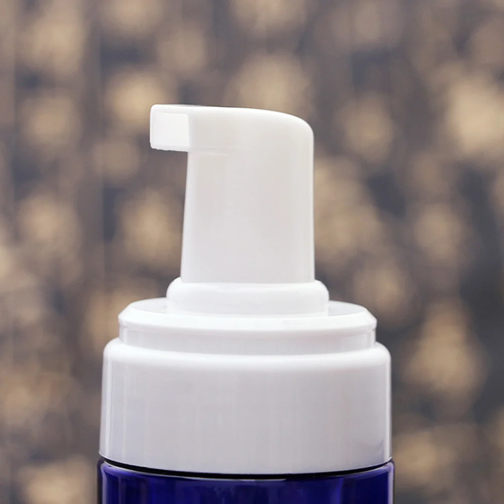 

2Pcs Press-Type Bubbler Cosmetics Bottle Clear Blue Travel Portable Reusable Facial Cleanser Container for Shower Gel Shampoo