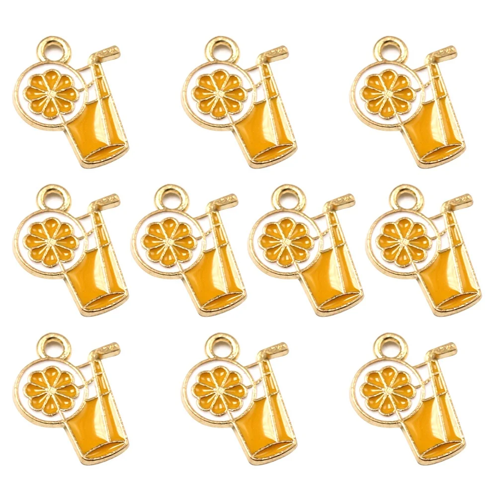 

10 Pcs Necklace Bracelet Pendant Jewelry Making Pendants Key Chain Metal Alloy Charm Colorful