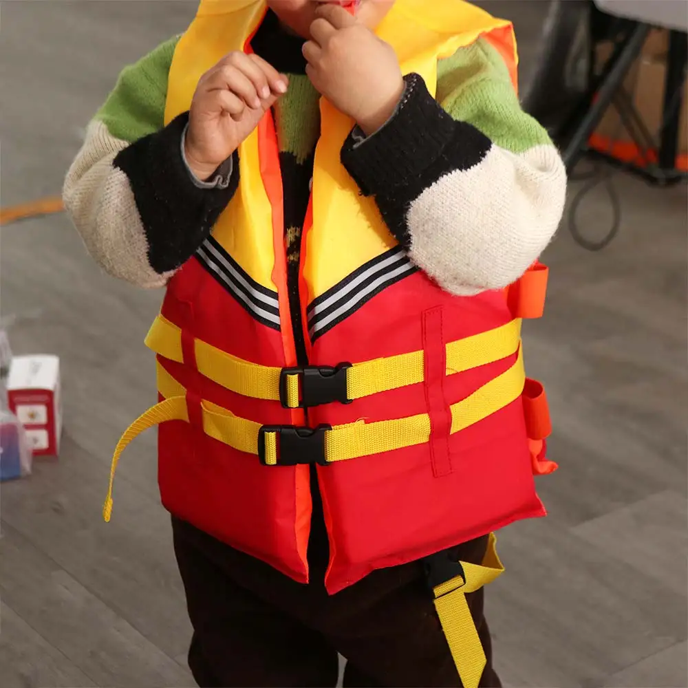 Flood Control Large Buoyancy Life Vest Jacket with Whistle Adjustable Straps Marine Safety Vest Portable Buoyancy Vest Boating