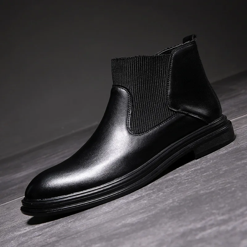 أحذية الدراجات النارية للرجال لخريف وشتاء 2025 أحذية كلاسيكية غير رسمية مريحة أحذية تشيلسي القصيرة أحذية رجالية عصرية