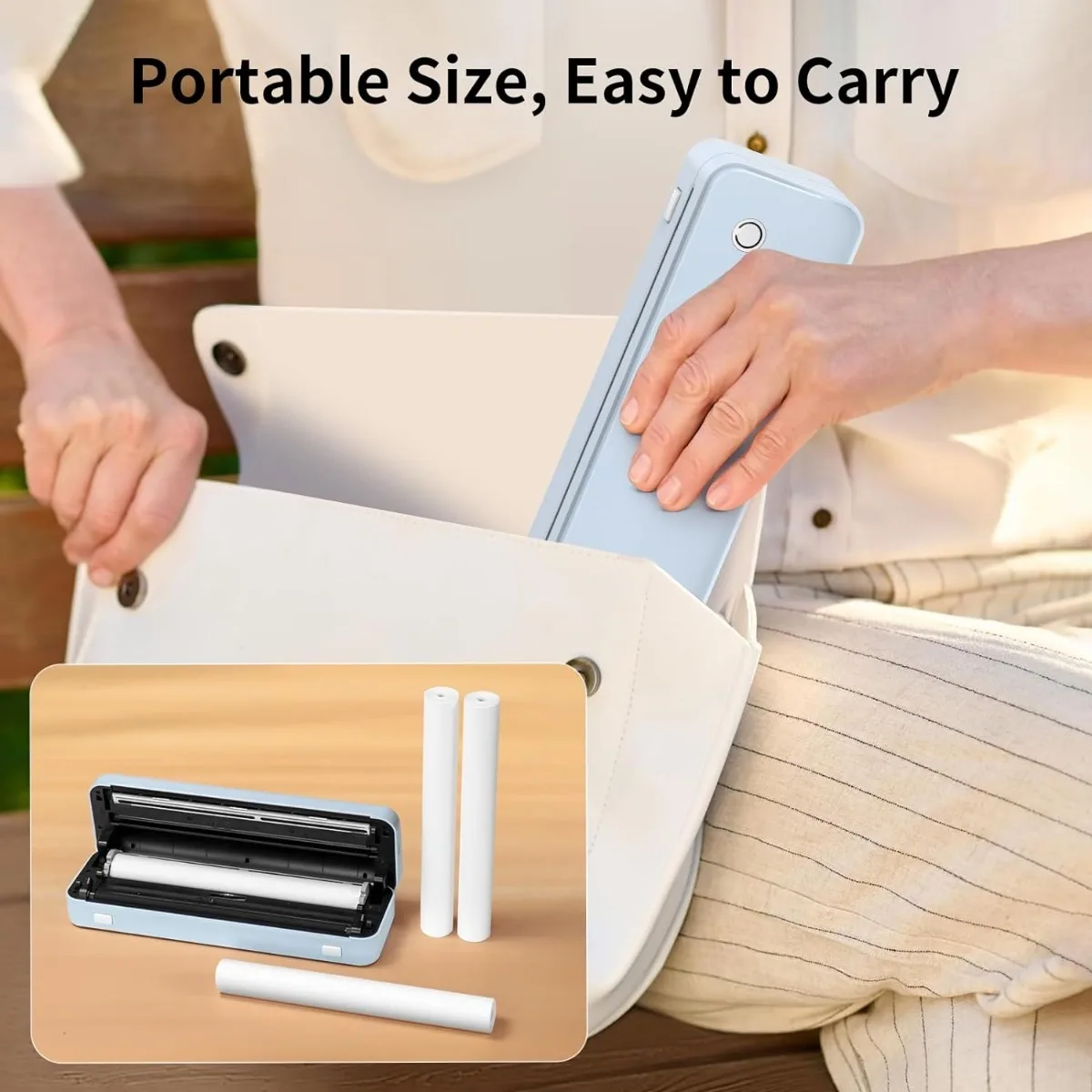 A4/US Letter Thermal Paper Rolls High Quick-Dry for Receipt/Shipping Label/Office Use, Compatible with A40/M08F/X8 Printers