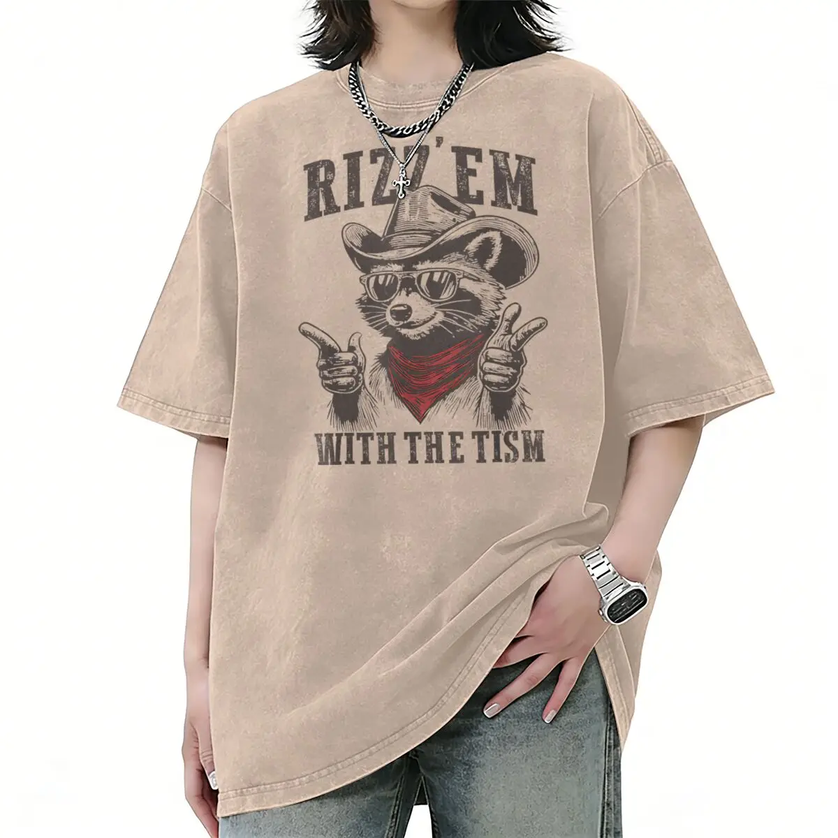 Washed T Shirts Cow…