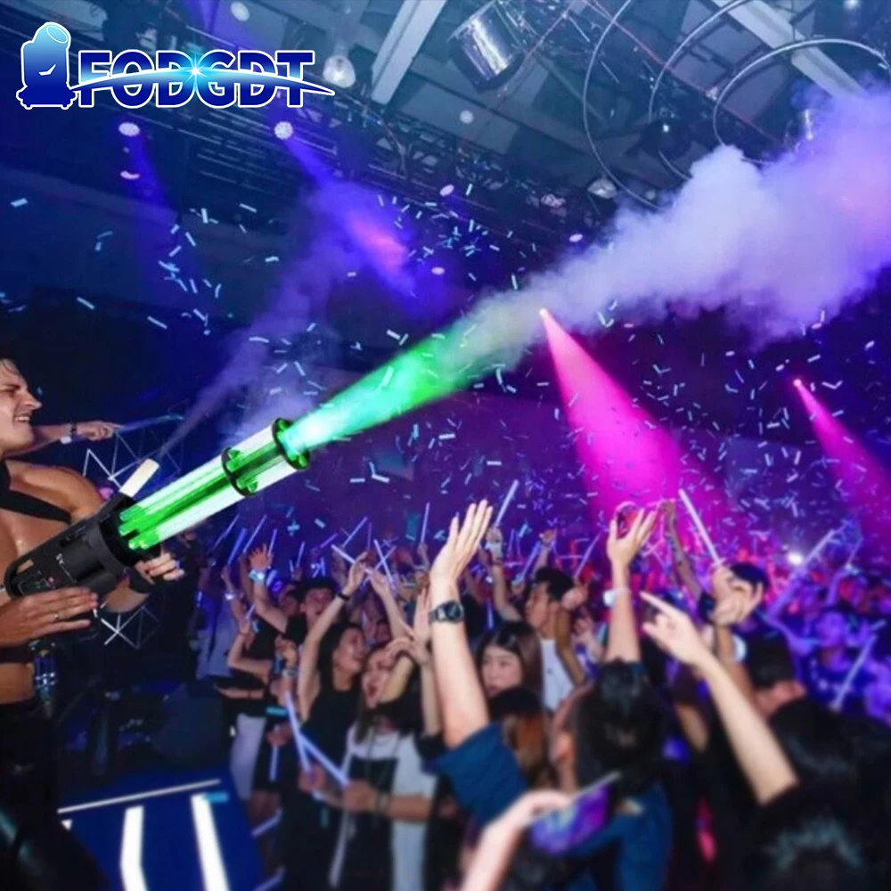 Imagem -03 - Handheld Led Air Column Gun 3in Luminous Fog Smoke Machine Co2 Máquinas de Fumaça para dj Disco Party Bares Rgb 3in 1