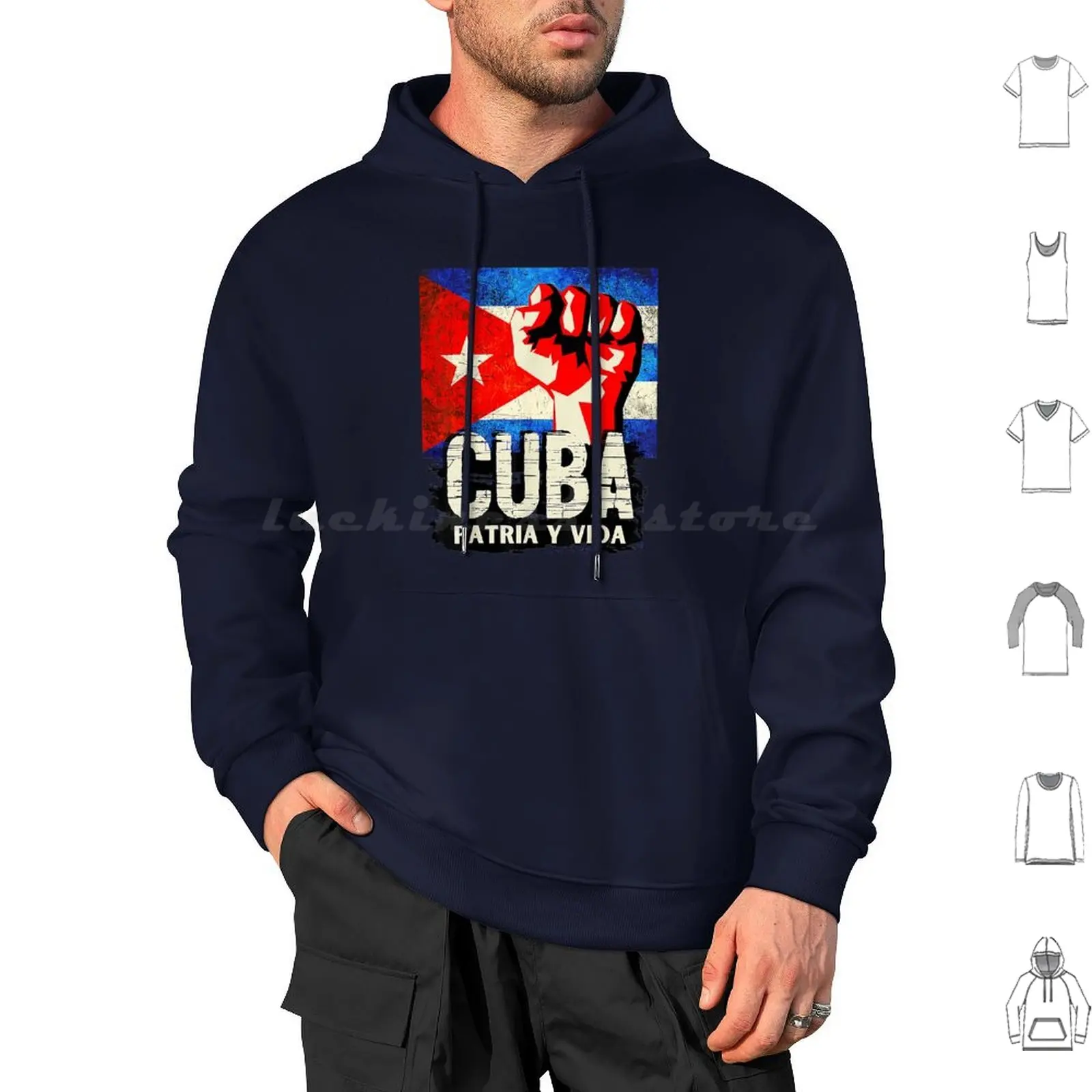 Cuban Protest Fist Flag Cuba Libre Cuba Libertad Hoodie cotton Long Sleeve Cuba Free Cuba Cuba Pridenuestra Cuba Cubano Ore