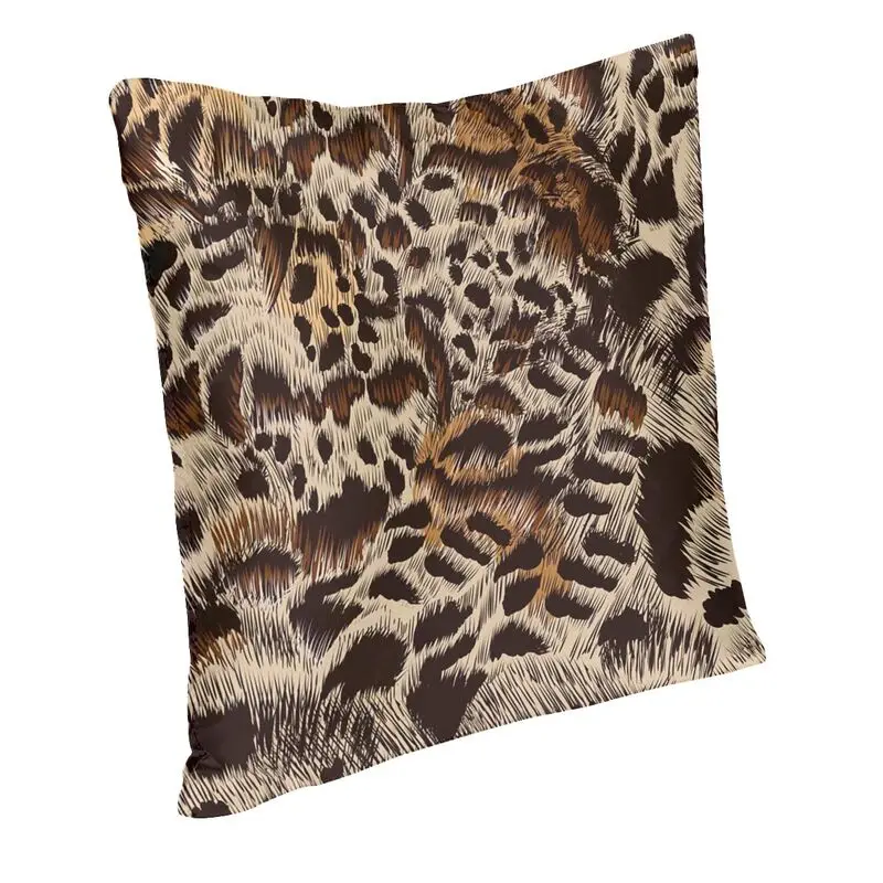 Leopard Print Cushion Cover Printing Neutral Animal Fur Pattern Throw Pillow Case Living Room Custom Pillowcase Home Decorative