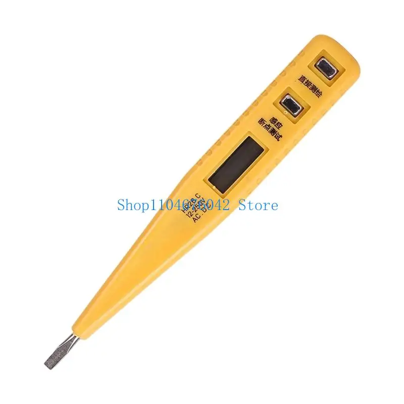 652F LCD Tester Pen 12-250V Detection Ranging Double Testing Method ABS Body Professional Electrical Diagnostic Tool
