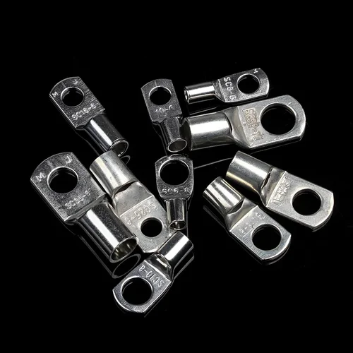 Imagen 2 del producto Terminales de cobre estañado, conectores de ojo de Cable, terminales desnudos, Kit de tapones a tope, 35 mm2, 100 piezas